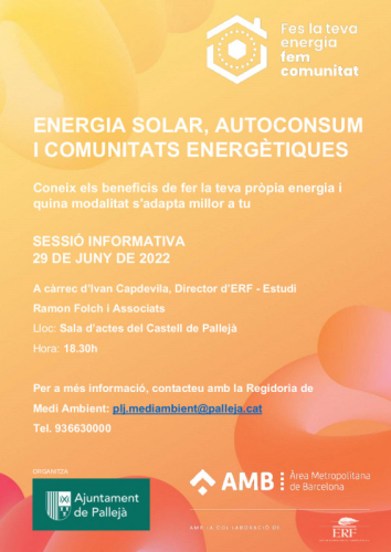 Xerrada sobre difusió fotovoltaica i comunitats energètiques