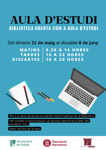 Cartell informatiu - Aula d'Estudi
