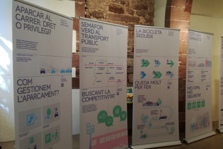 Exposició sobre mobilitat sostenible al Castell.
